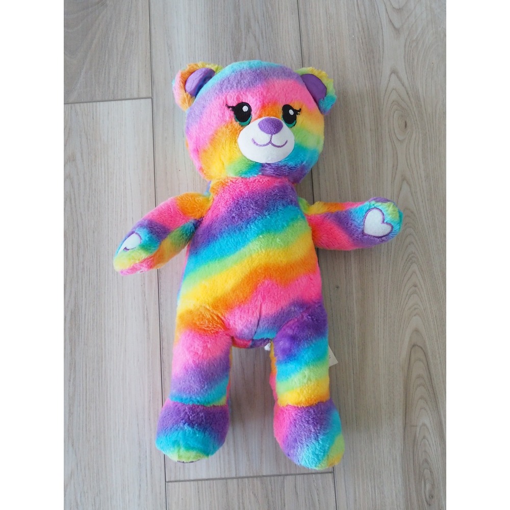 Build-A-Bear Workshop Rainbow Plush Teddy Bear Stuffed Animal Excellent